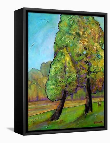 Two Pine Trees-Blenda Tyvoll-Framed Stretched Canvas