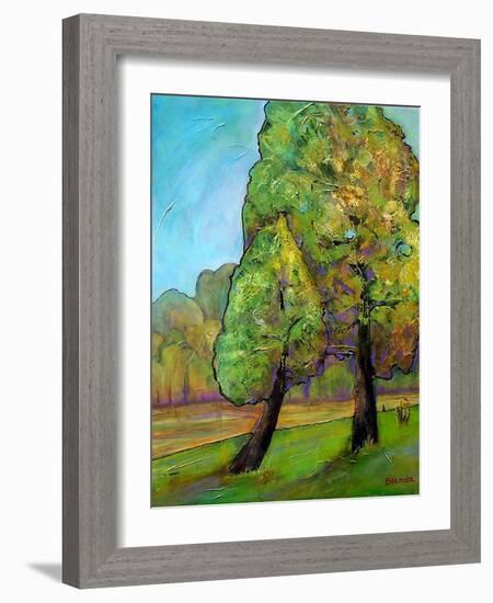 Two Pine Trees-Blenda Tyvoll-Framed Art Print