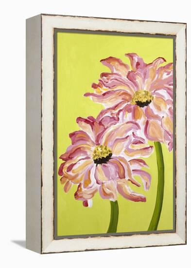 Two Pink Flowers-Soraya Chemaly-Framed Premier Image Canvas