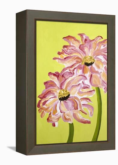 Two Pink Flowers-Soraya Chemaly-Framed Premier Image Canvas