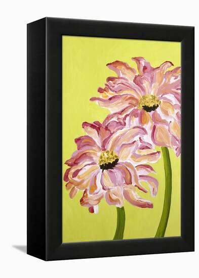 Two Pink Flowers-Soraya Chemaly-Framed Premier Image Canvas