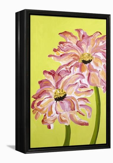 Two Pink Flowers-Soraya Chemaly-Framed Premier Image Canvas