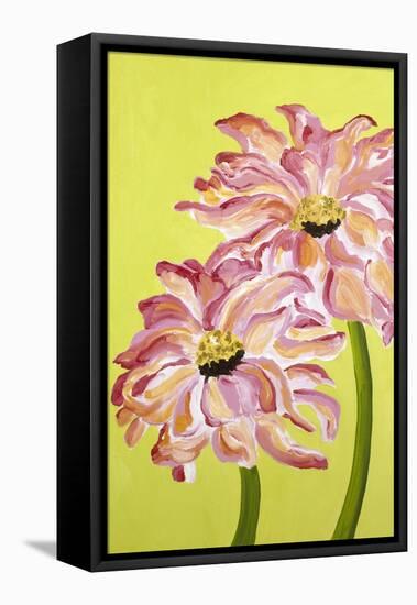 Two Pink Flowers-Soraya Chemaly-Framed Premier Image Canvas