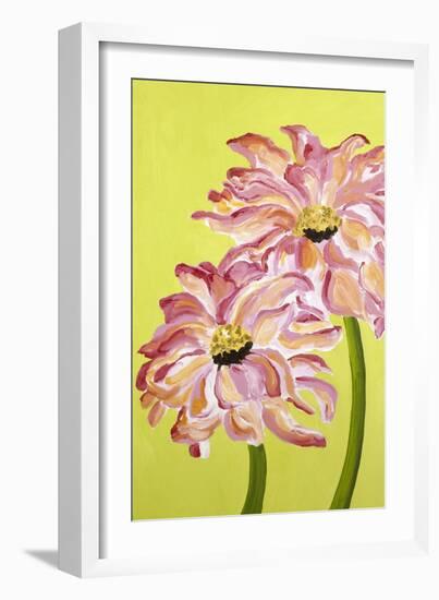 Two Pink Flowers-Soraya Chemaly-Framed Giclee Print