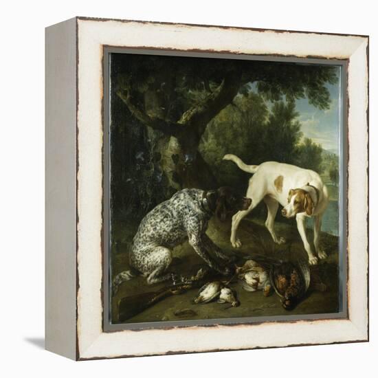 Two Pointers Belonging to the 3rd Earl of Burlington with Dead Game in a Landscape, 1713-Alexandre-Francois Desportes-Framed Premier Image Canvas