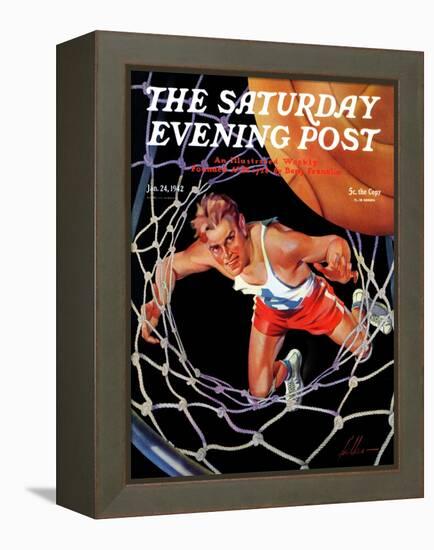 "Two Points," Saturday Evening Post Cover, January 24, 1942-Ski Weld-Framed Premier Image Canvas