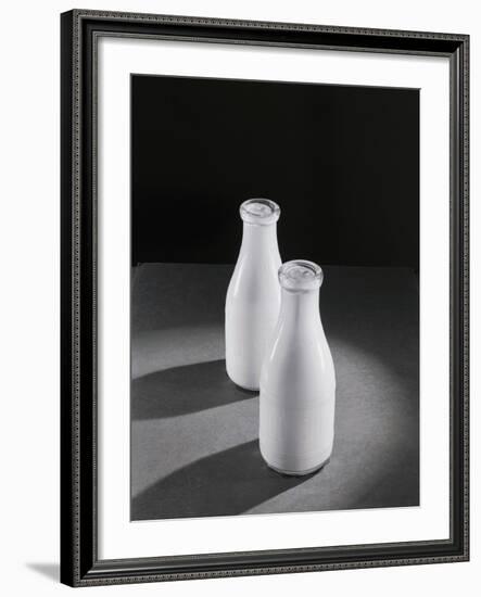 Two Quarts of Milk in Glass Bottles-Bettmann-Framed Photographic Print