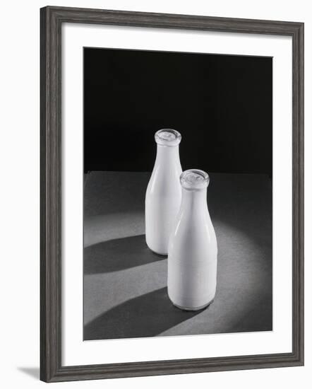 Two Quarts of Milk in Glass Bottles-Bettmann-Framed Photographic Print