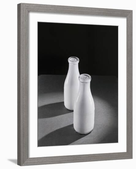 Two Quarts of Milk in Glass Bottles-Bettmann-Framed Photographic Print