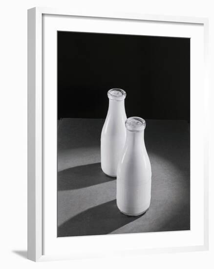 Two Quarts of Milk in Glass Bottles-Bettmann-Framed Photographic Print