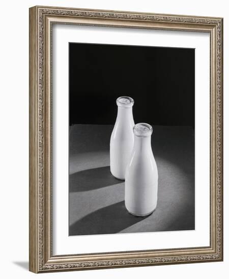 Two Quarts of Milk in Glass Bottles-Bettmann-Framed Photographic Print