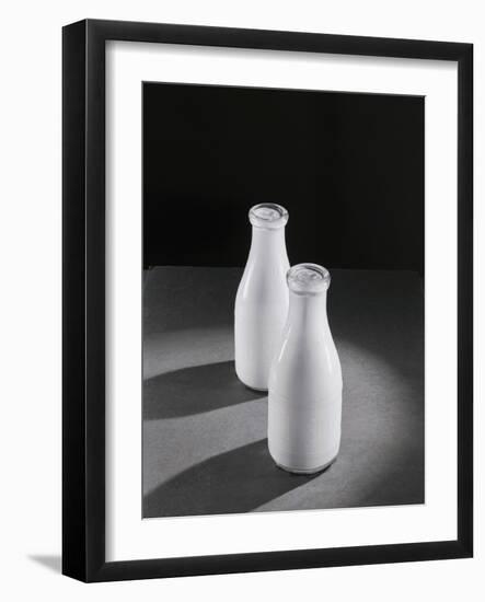 Two Quarts of Milk in Glass Bottles-Bettmann-Framed Photographic Print