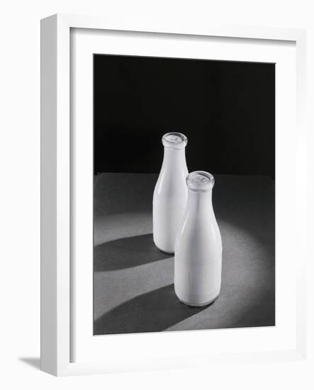 Two Quarts of Milk in Glass Bottles-Bettmann-Framed Photographic Print