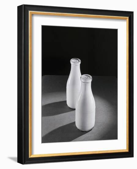 Two Quarts of Milk in Glass Bottles-Bettmann-Framed Photographic Print