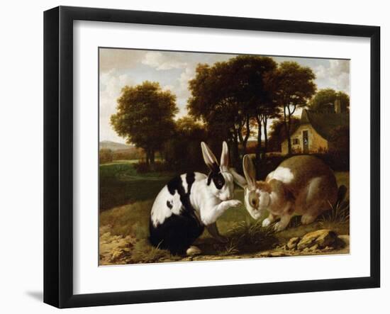 Two Rabbits in a Landscape, C.1650--Framed Giclee Print