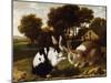 Two Rabbits in a Landscape, C.1650-null-Mounted Giclee Print