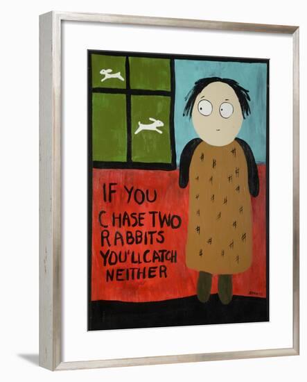 Two Rabbits-Jennie Cooley-Framed Giclee Print