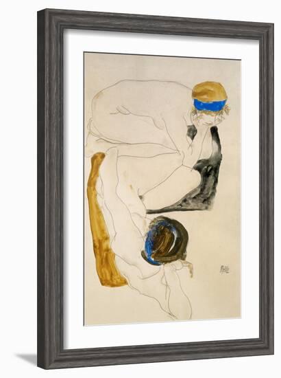 Two Reclining Figures, 1912-Egon Schiele-Framed Giclee Print