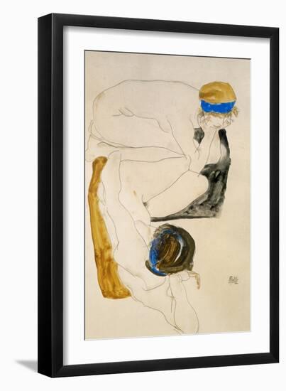 Two Reclining Figures, 1912-Egon Schiele-Framed Giclee Print