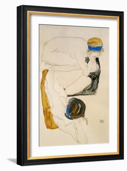 Two Reclining Figures, 1912-Egon Schiele-Framed Giclee Print