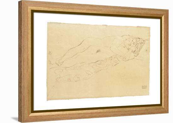 Two Reclining Nudes, c.1913-Gustav Klimt-Framed Premier Image Canvas