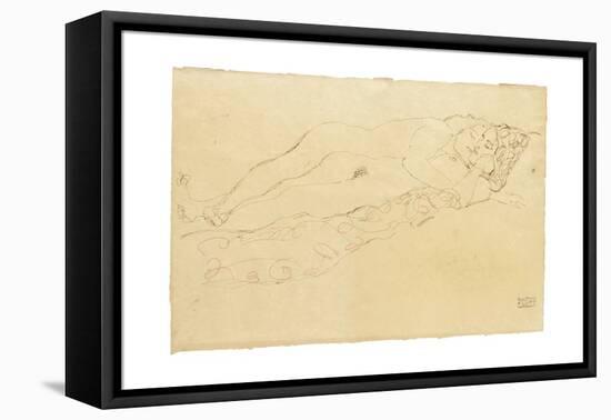 Two Reclining Nudes, c.1913-Gustav Klimt-Framed Premier Image Canvas