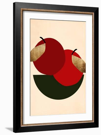 Two Red Apples-Kubistika-Framed Giclee Print