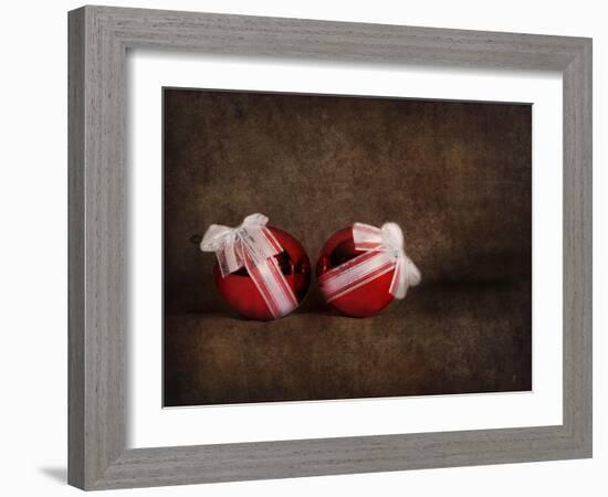 Two Red Ornaments Still Life-Jai Johnson-Framed Giclee Print