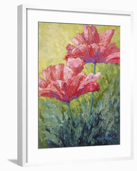 Two Red Poppies-Marion Rose-Framed Giclee Print