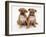 Two Red Staffordshire Bull Terrier Puppies, 6 Weeks Old, Sitting Together-Jane Burton-Framed Photographic Print