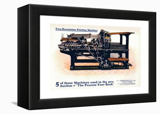 Two-Revolution Printing Machine, C1908-Burton-Rake-Framed Premier Image Canvas