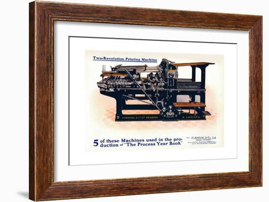 Two-Revolution Printing Machine, C1908-Burton-Rake-Framed Giclee Print