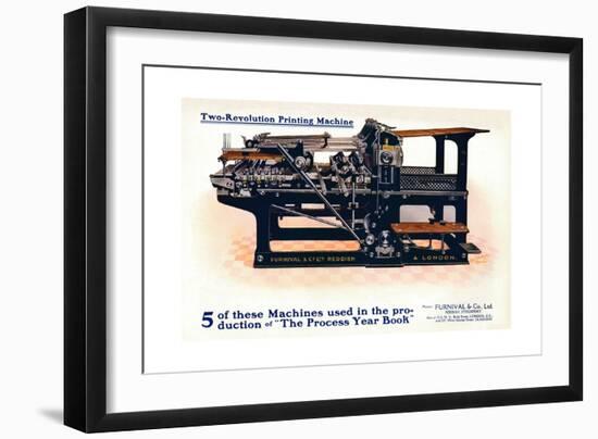 Two-Revolution Printing Machine, C1908-Burton-Rake-Framed Giclee Print