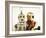 Two Robots in Love-davinci-Framed Art Print