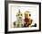 Two Robots in Love-davinci-Framed Art Print