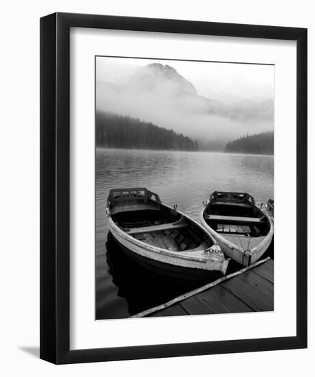 Two Rowboats at Pier-null-Framed Art Print