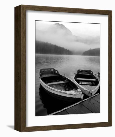 Two Rowboats at Pier-null-Framed Art Print