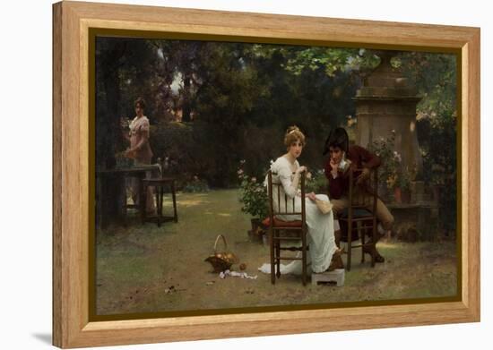 Two's Company, Three's None, 1892 (Oil on Canvas)-Marcus Stone-Framed Premier Image Canvas