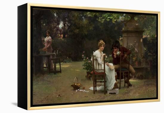 Two's Company, Three's None, 1892 (Oil on Canvas)-Marcus Stone-Framed Premier Image Canvas