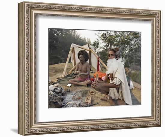 Two Sadhus Smoke Marijuana on the One Day of the Year When It is Legal, Pashupatinath, Nepal-Don Smith-Framed Photographic Print