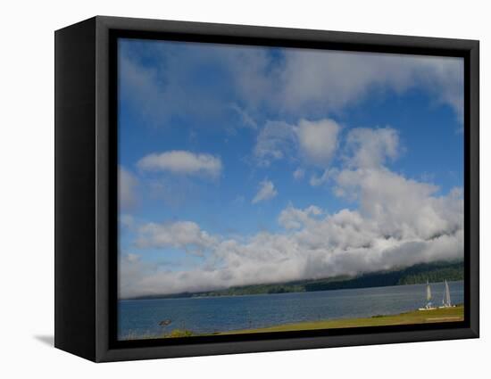 Two Sail Boats Wait on the Shore of Lake Quinault, Olympic National Park, Washington State-Aaron McCoy-Framed Premier Image Canvas