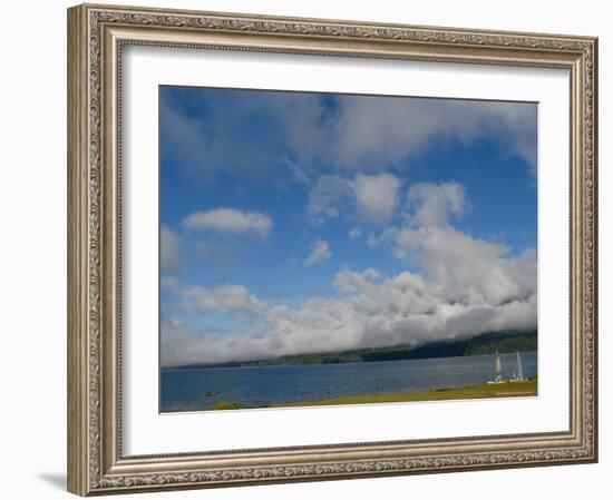 Two Sail Boats Wait on the Shore of Lake Quinault, Olympic National Park, Washington State-Aaron McCoy-Framed Photographic Print