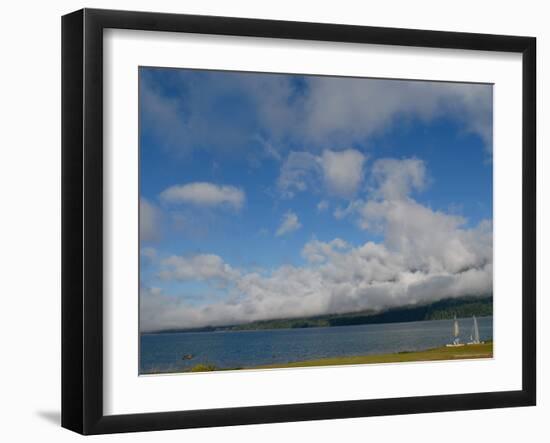 Two Sail Boats Wait on the Shore of Lake Quinault, Olympic National Park, Washington State-Aaron McCoy-Framed Photographic Print