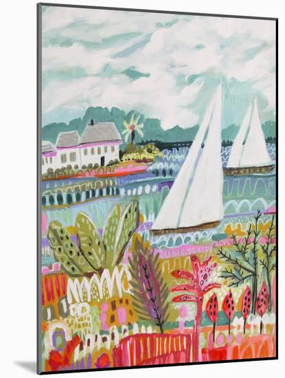 Two Sailboats and Cottage II-Karen Fields-Mounted Art Print