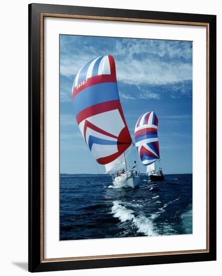 Two Sailing Boats, Puget Sound, Washington-Stuart Westmorland-Framed Photographic Print