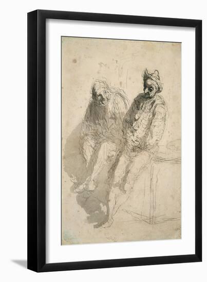 Two Saltimbanques (Deux Saltimbanque)-Honoré Daumier-Framed Giclee Print