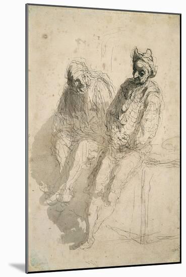 Two Saltimbanques (Deux Saltimbanque)-Honoré Daumier-Mounted Giclee Print