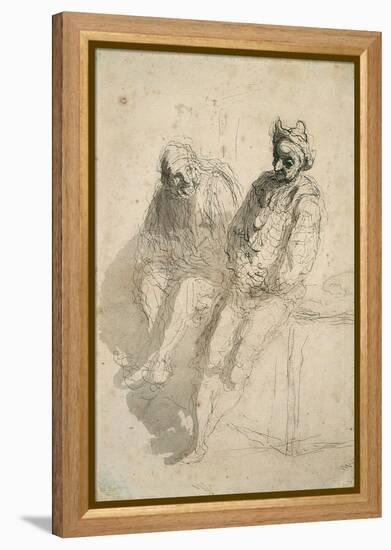 Two Saltimbanques (Deux Saltimbanque)-Honoré Daumier-Framed Premier Image Canvas