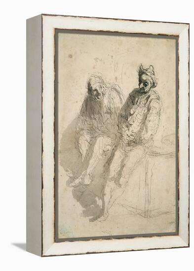 Two Saltimbanques (Deux Saltimbanque)-Honoré Daumier-Framed Premier Image Canvas