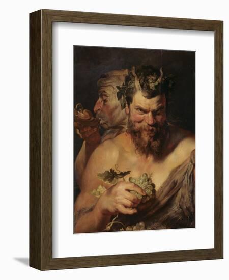 Two Satyrs, about 1615-Peter Paul Rubens-Framed Premium Giclee Print